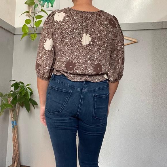 Taupe cheetah/ floral shirt - Picture 3 of 3